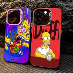 Cartoon The Simpsons Matte Phone Case for iPhone