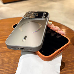 Magnetic Matte Glass Lens Protect Phone Case