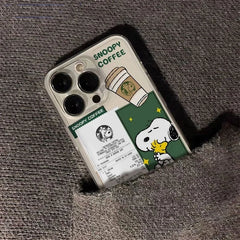 Snoopy Cartoon Coffee Phone Case