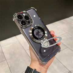 Magnetic Bracket Clear Case for iPhone