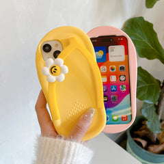 3D Flower Flip-Flop Silicone Phone Case