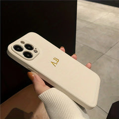 Custom Name Leather Case for iPhone
