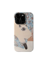 Vintage Siamese Cat Artistic Phone Case for iPhone