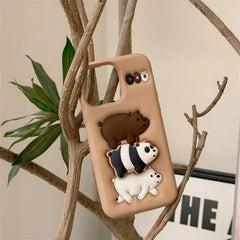 Kawaii Bear Case with Holder for iPhone