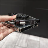Luxury Airbags Plating Magnetic Transparent Case for Samsung Galaxy Shockproof Camera Lens Protection