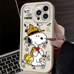 Cartoon Snoopy Silicone iPhone Case