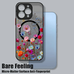 Magnetic Floral Acrylic Phone Case