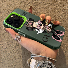 Leopard Print Minnie Matte iPhone Case