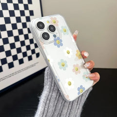 Colorful Flowers Clear iPhone Case