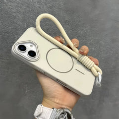 Ultra Thin Matte Magnetic Case with Strap for iPhone