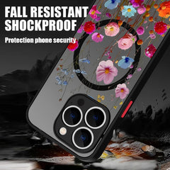 Magnetic Floral Acrylic Phone Case