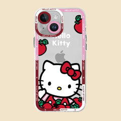 Clear Hello Kitty & Blue Puppy Phone Case for iPhone
