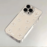 White Flower Clear Phone Case