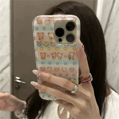Clear Bear Cartoon Phone Case