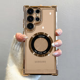 Plating Magnetic Wireless Charge Phone Case for Samsung