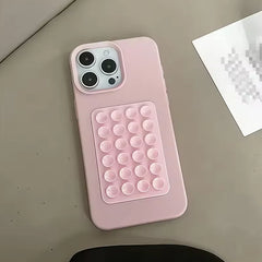 Suction Cup Litchi Pattern Phone Case for iPhone