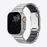Titanium Hybrid Apple Watch Band - Metal & FKM Comfort Strap