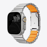 Titanium Hybrid Apple Watch Band - Metal & FKM Comfort Strap