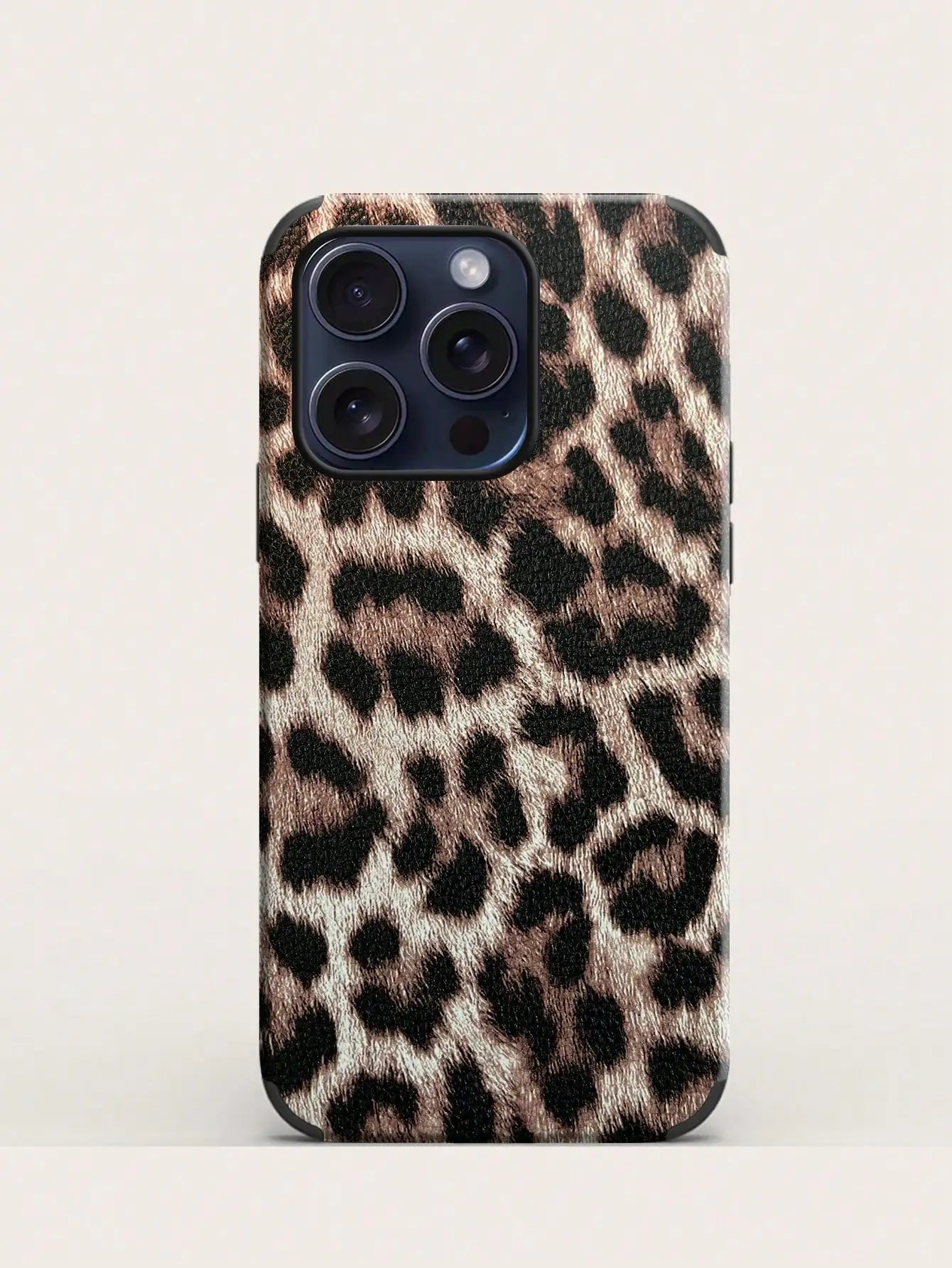 Leopard Print PU Leather Shockproof Phone Case
