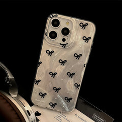 Laser Silver Bow iPhone Case