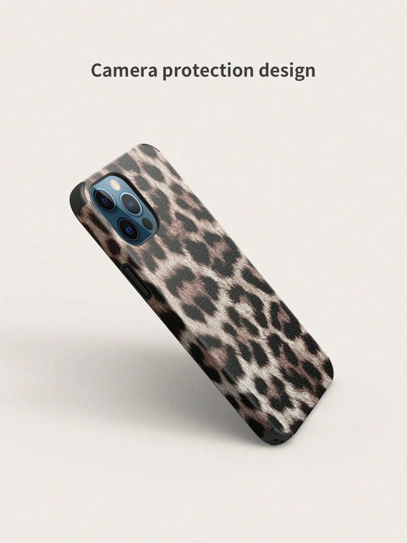 Leopard Print PU Leather Shockproof Phone Case