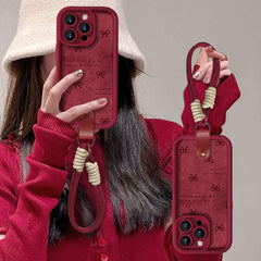 Cute Wrist Strap Phone Case – Anti-Drop Protection for iPhone