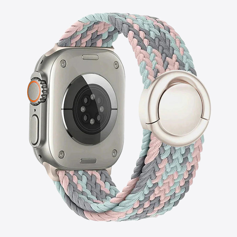 Braided Nylon Round Buckle Band for Apple Watch