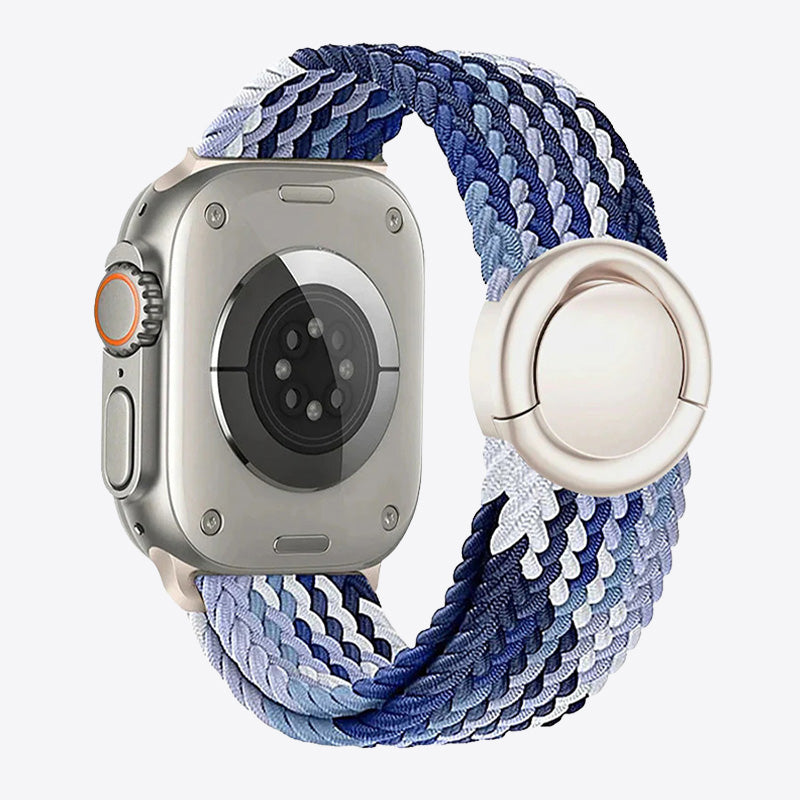 Braided Nylon Round Buckle Band for Apple Watch