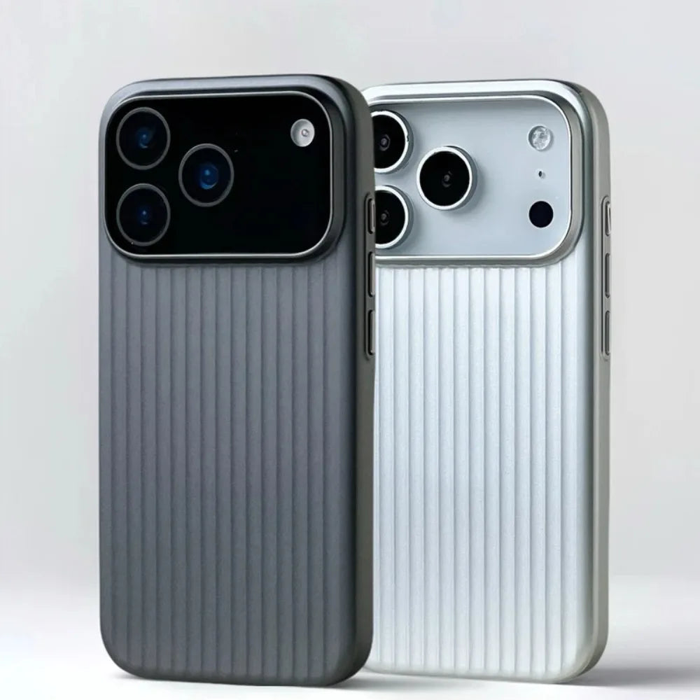 Metallic Stripe iPhone Case Slim Matte Grip Protective Cover