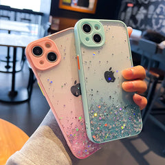 Gradient Glitter Clear Phone Case