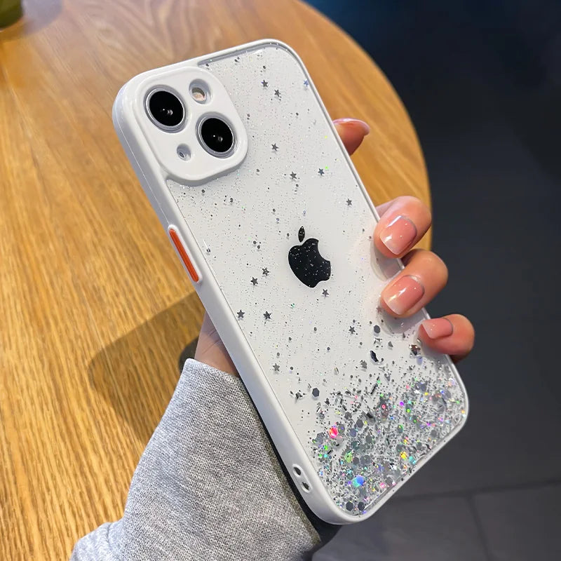 Gradient Glitter Clear Phone Case