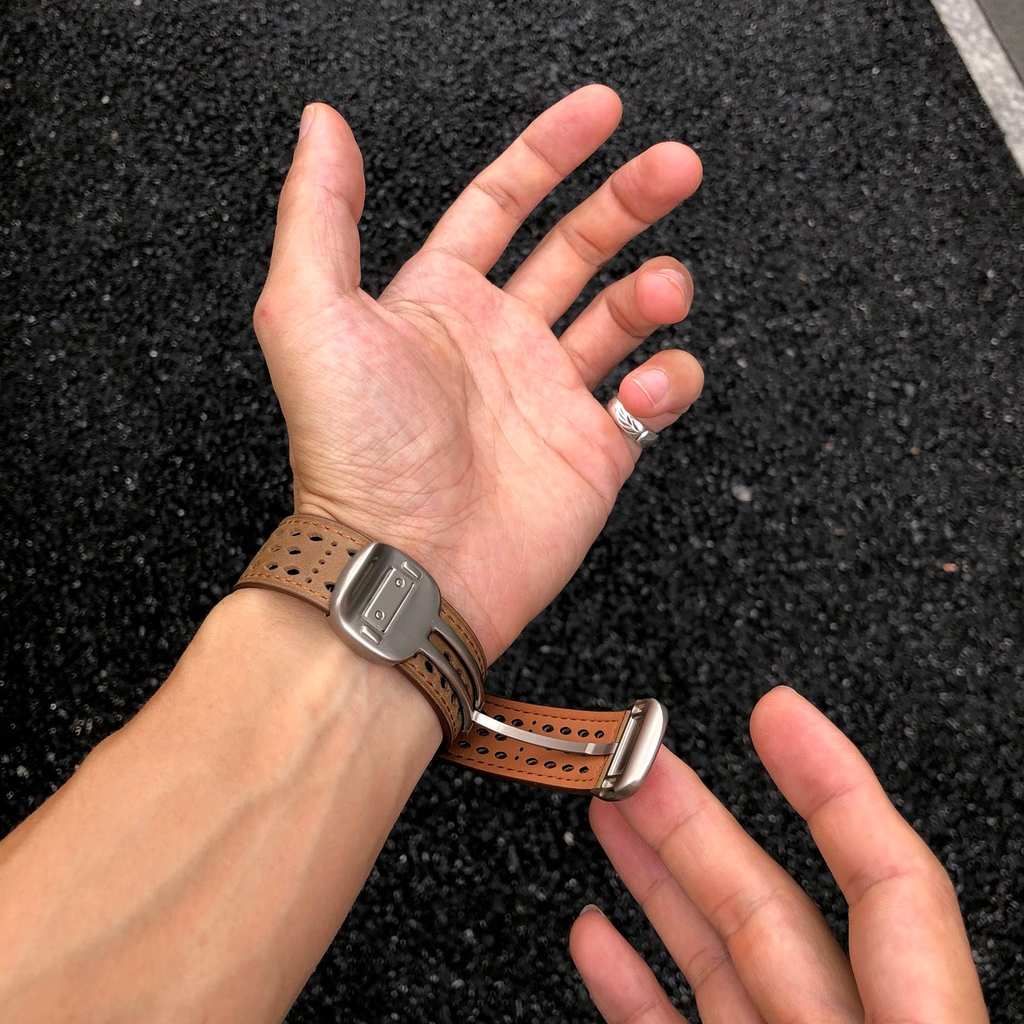 Perforated Leather Magnetic Band for Apple Watch