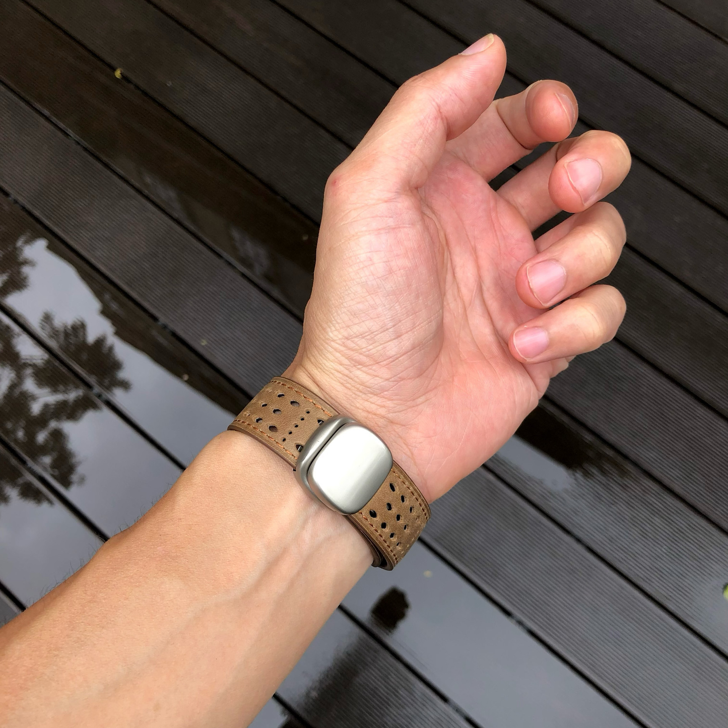 Perforated Leather Magnetic Band for Apple Watch