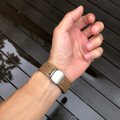 Perforated Leather Magnetic Band for Apple Watch