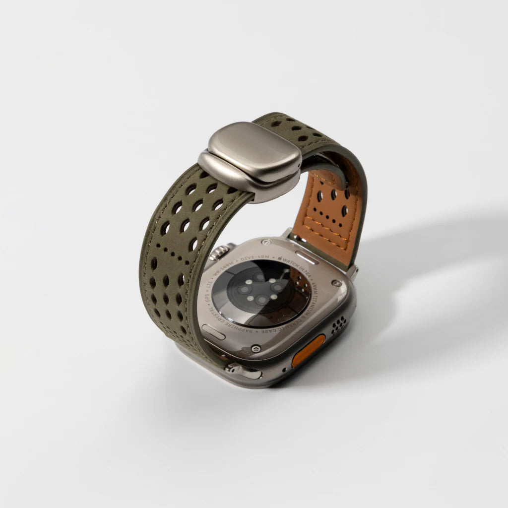 Perforated Leather Magnetic Band for Apple Watch