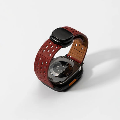 Perforated Leather Magnetic Band for Apple Watch