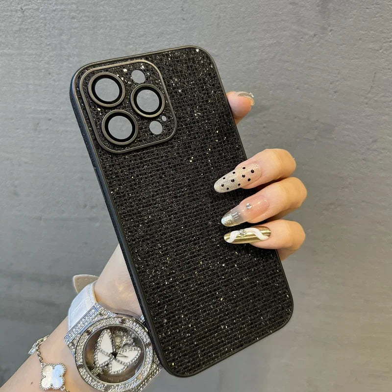 Glitter Bling Case with Camera Lens Protector for iPhone