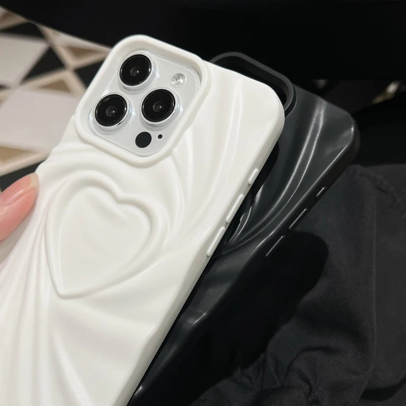 Love Heart Silicone Phone Case for iPhone