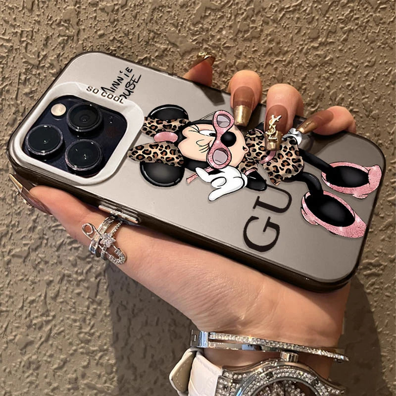 Leopard Print Minnie Matte iPhone Case