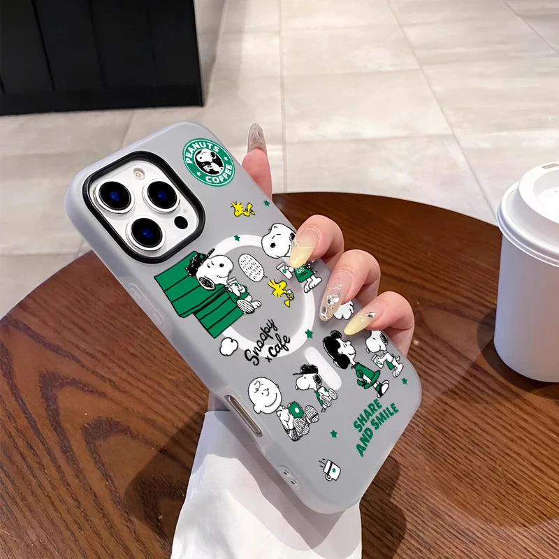 Snoopy Coffee Magnetic Phone Case