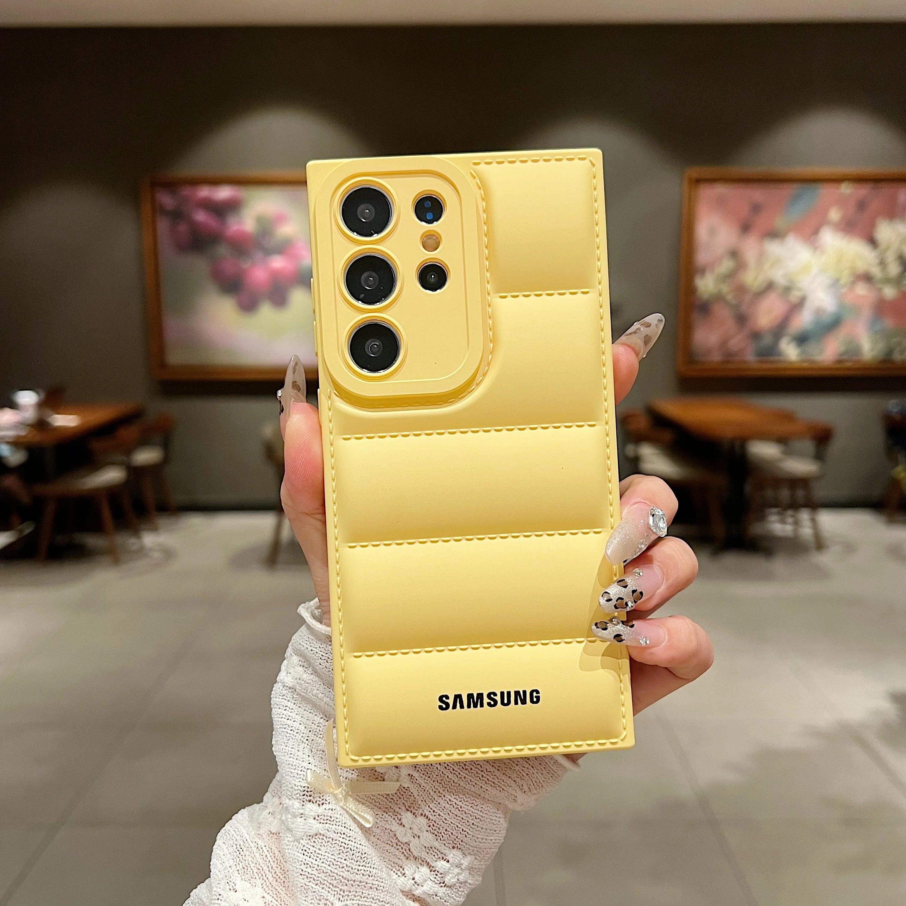 Wave Puffer Silicone Case for Samsung