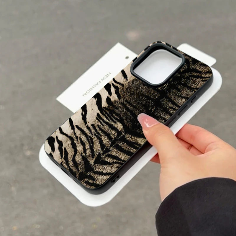 Luxury Tiger Skin Silicone Phone Case for iPhone