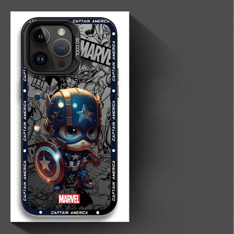 Marvel Ironman & Deadpool Matte iPhone Case
