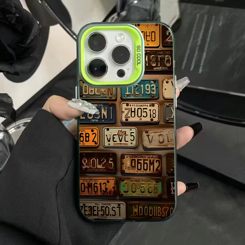 Vintage Car License Plate Phone Case for iPhone