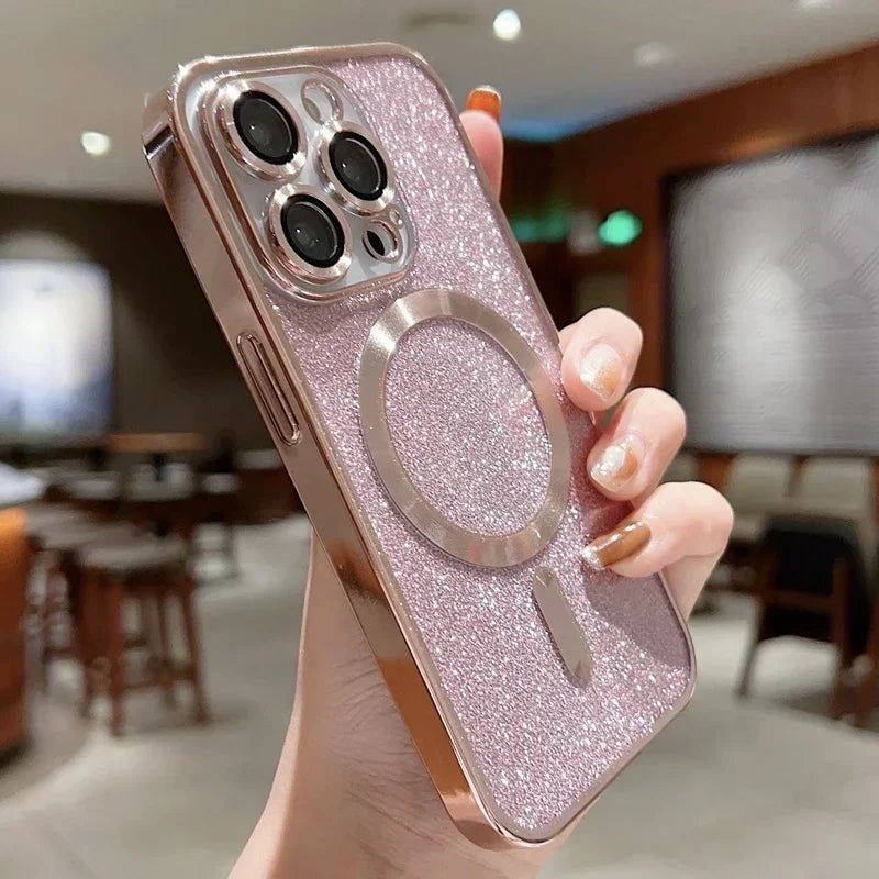 Electroplate Glitter Magsafe Case for iPhone