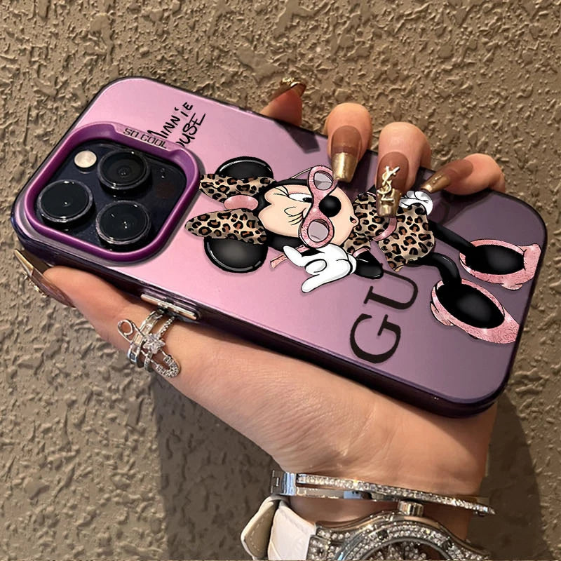 Leopard Print Minnie Matte iPhone Case