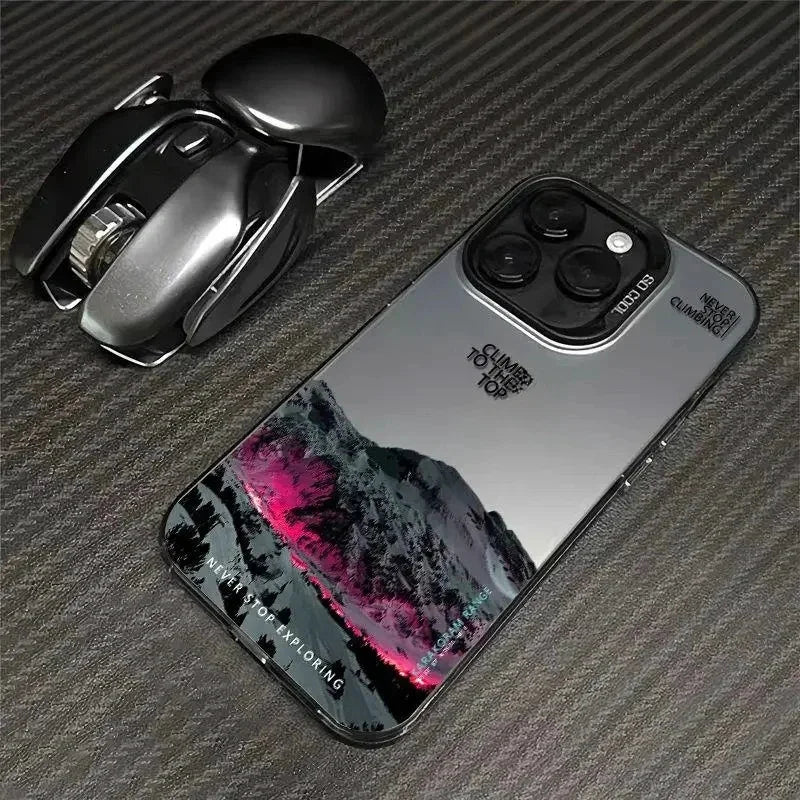 Snow Mountain Landscape Matte Phone Case for iPhone