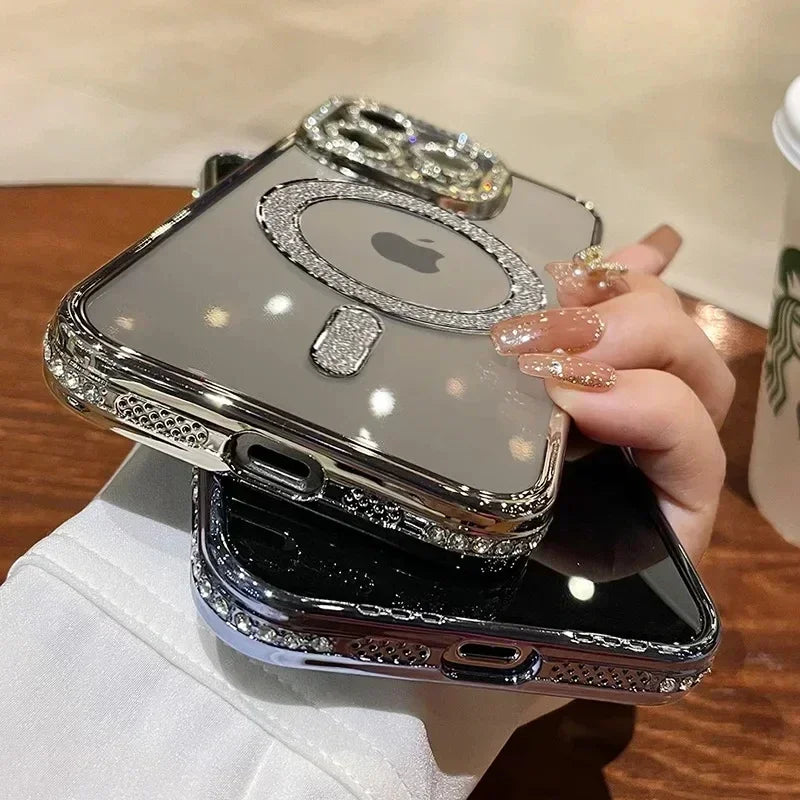Clear Bling Crystal Phone Case with Magsafe