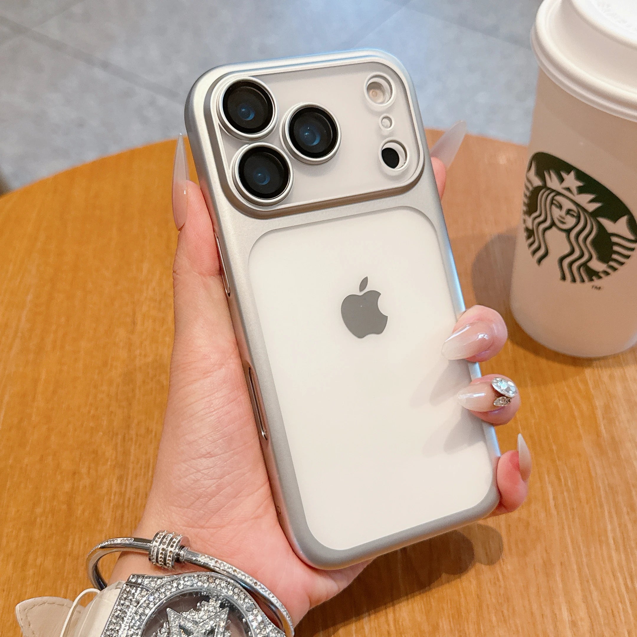 Transparent Plating Frame Phone Case