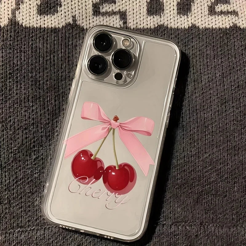 Cherry Bow Clear Case for iPhone